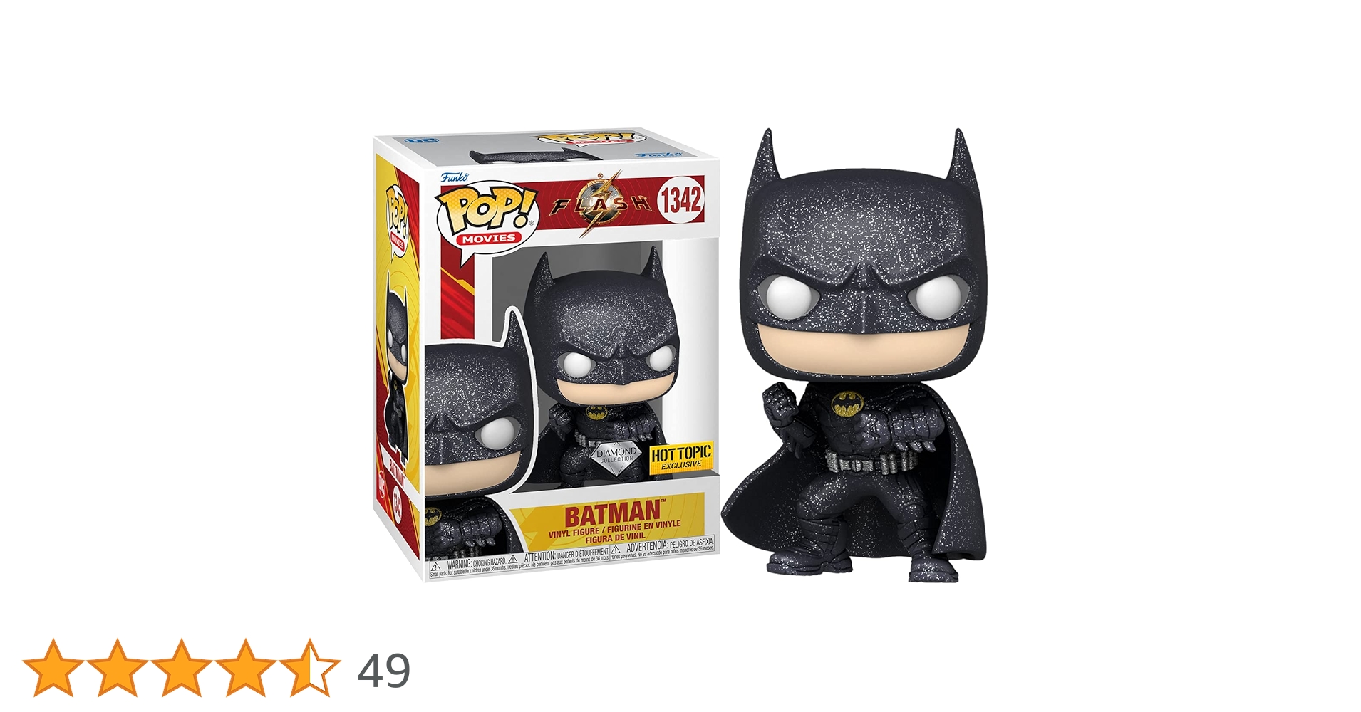 POP! Movies バットマン 1342 ダイヤモンドコレクション Funko POP! Movies: Flash - Batman (Diamond)(Hot Topic) #1342